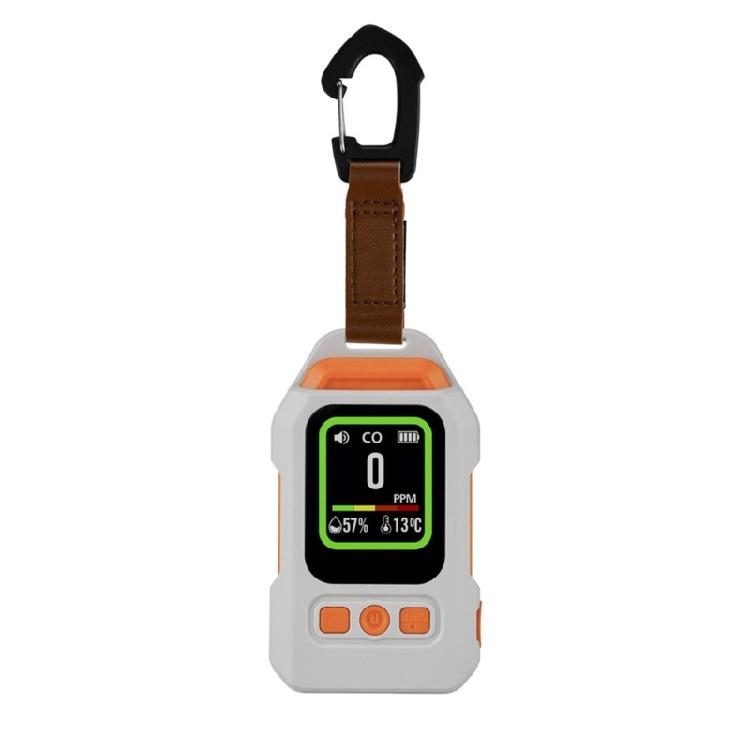 3/4 дюйма 1 Детектор угарного газа Светодиодный экран Походный CO-детектор с сигнализацией Детектор влажности и температуры белый