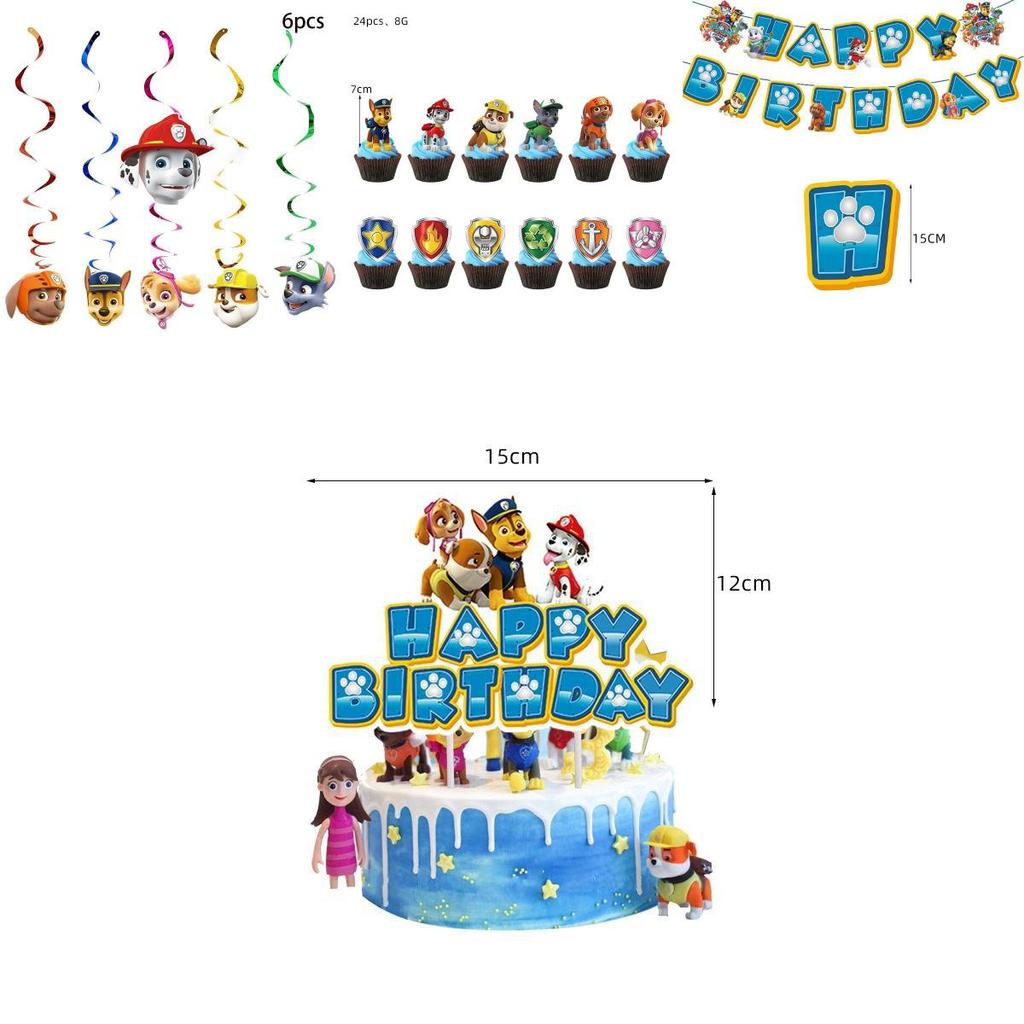 Paw Patrols Party Supplies Deluxe Birthday Decor Set With Balloons And Banners For Kids