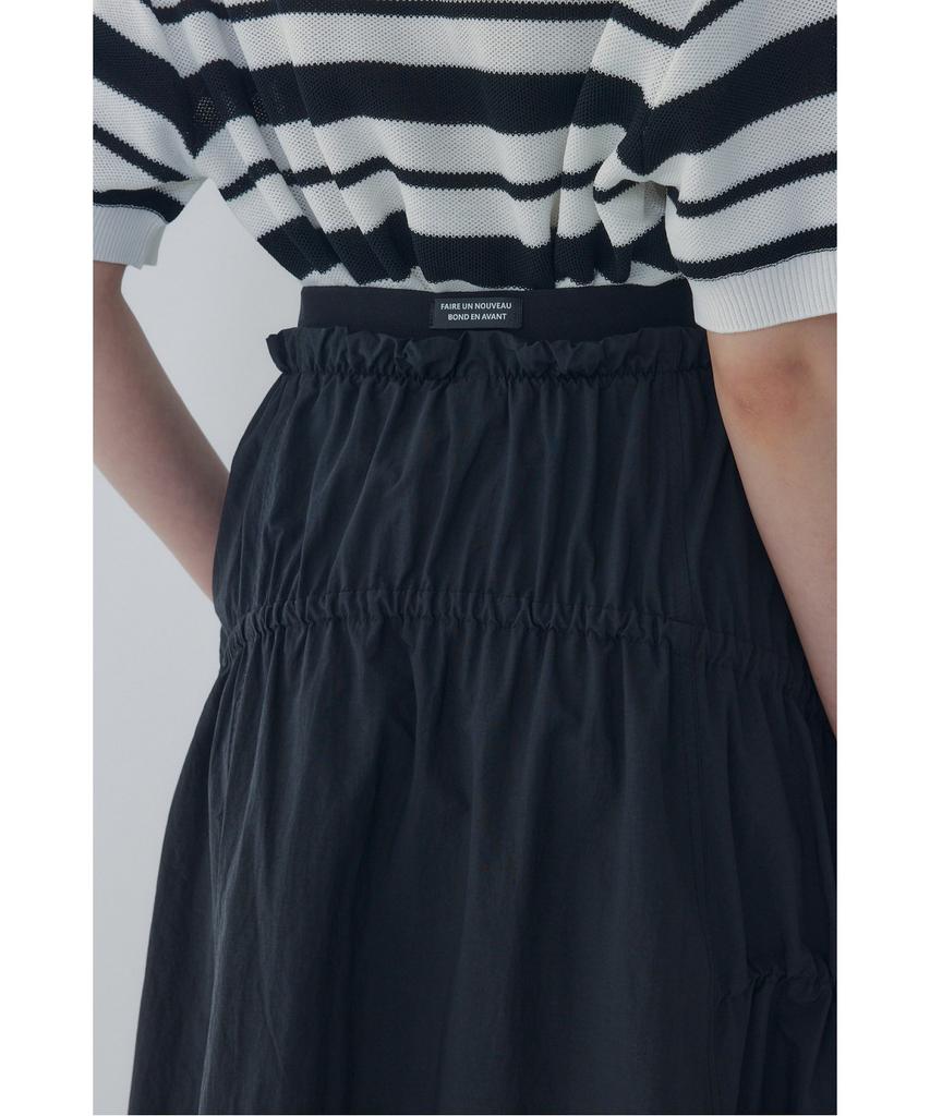 Bobeu String Banding Tiered Skirt_Black_7156235003