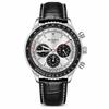MOBWOL Men Chronograph Watch Leather Strap 30M Waterproof Quartz Sports Wristwatch Luxury Business Male Gift Watch