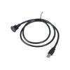 104cm USB3.0 Male Female Data Cable Plastic Texture for Vehicle Dashboard Panel Mount with Fast Speed Connectivity