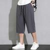 Men's Plus Size Quick Dry 7/8 Pants, Elastic Waist Summer Casual Cropped Trousers (4XL-10XL)
