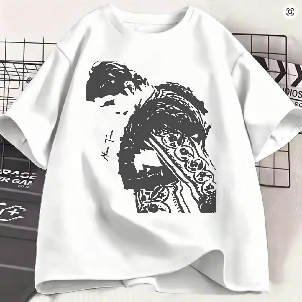 Morante De La Puebla T-Shirts Unisex Vintage Baumwoll-T-Shirts Rundhals Kurzarm-T-Shirts Große Größen Kleidung