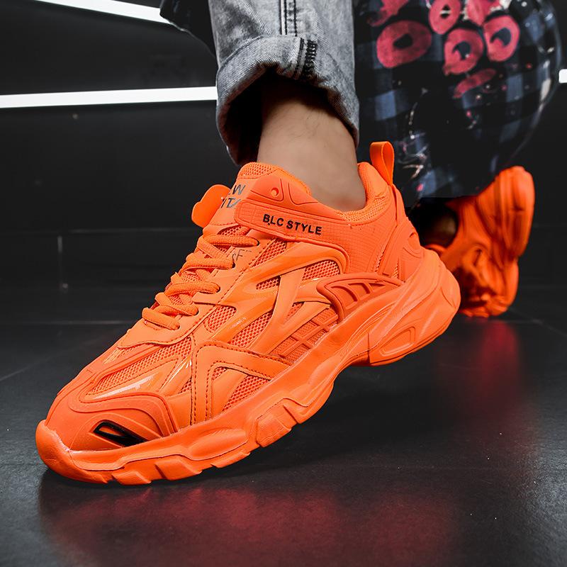 

Трендовые цветные парные кроссовки, сочетающиеся по цвету, спортивные парные кроссовки, папа, европейская станция 45, внешнеторговый большой размер 45