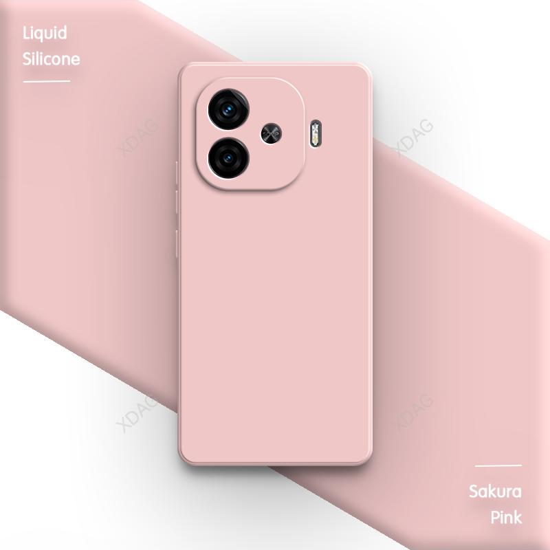 Etui Coque Candy Color do VIVO iQOO Z9 Turbo Z9X 5G Ochrona obiektywu Kwadratowy płynny silikonowy miękki pokrowiec tylny Akcesoria