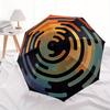 1pc Spiral Pattern Automatic Open 8-Rib Windproof Umbrella, Travel & Commuting, Suitable for All Seasons