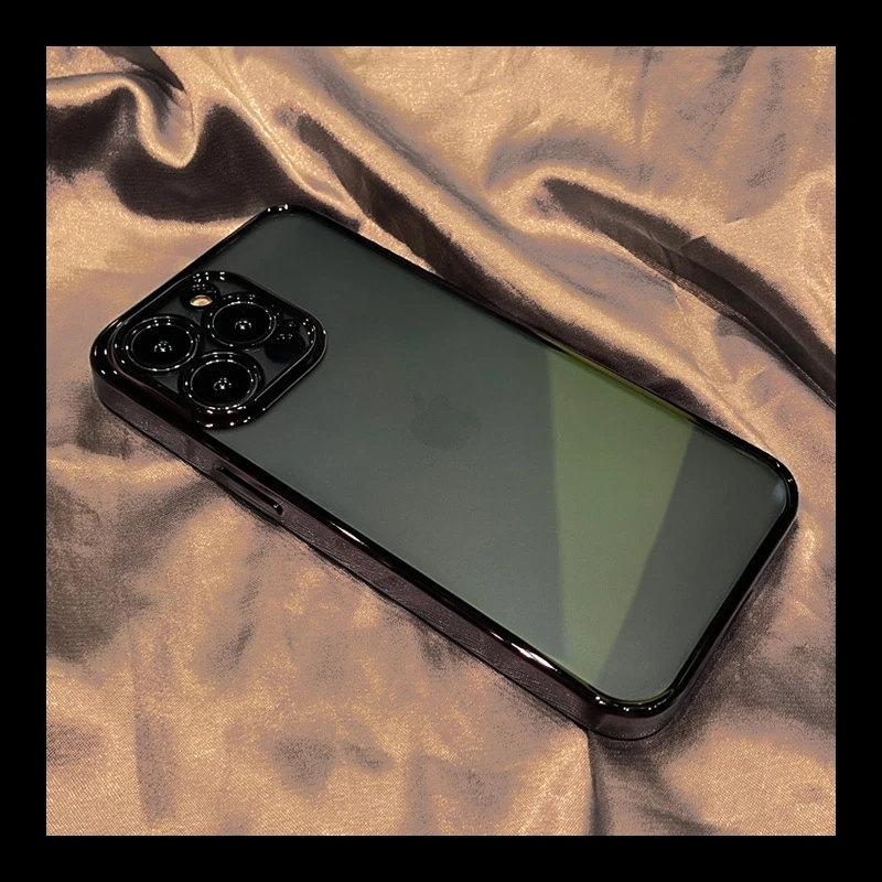 

Роскошный прозрачный чехол для телефона Eectroplate для iPhone 14 13 12 11 Pro Max XR XS X 7 8 Plus SE 2020 2022, мини-бампер, прозрачный чехол iPhone 6/6S чёрный