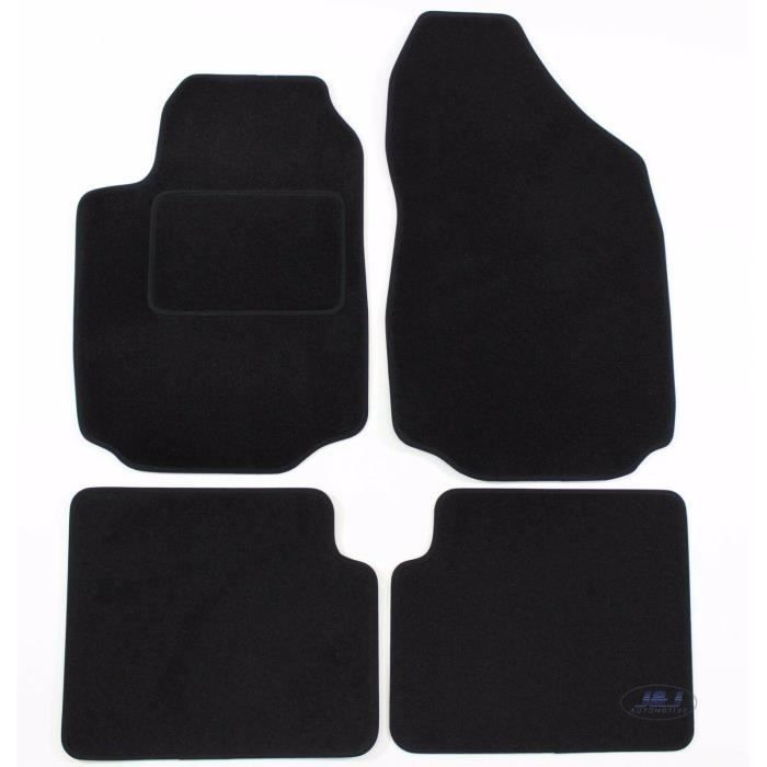 Tapis De Sol Noir Velours - J&J AUTOMOTIVE - Fiat Stilo 2001-2007 - Sur Mesure - Antidérapant - Imperméable