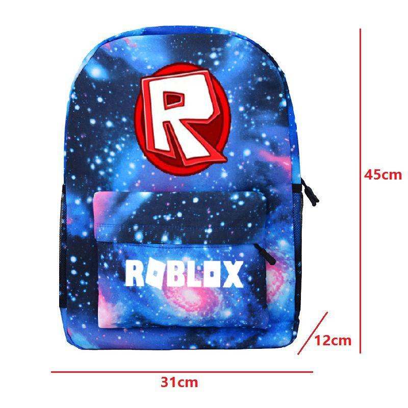Roblox Pattern School Backpack With Starry Background And Large Capacity For Students