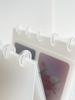 RINGNOTE Compact 3" Transparent 2-Pocket Card Album with Mushroom Hole for Desktop Display