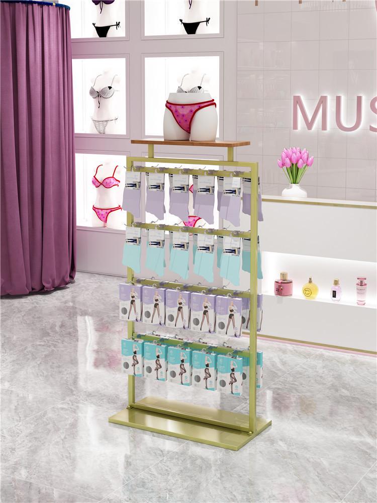 Wrought Iron Floor-standing Sock and Underwear Display Rack for Clothing Stores, Creative Commercial Jewelry Hanging Rack