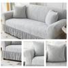 Jacquard Ruffle Edge Sofa Cover - Universal Fit for All Seasons