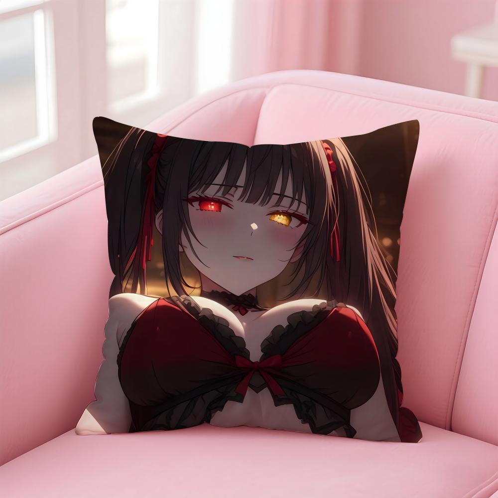 D-Date A Lives Anime Cushion Cover Comfortable Reversible Pillow Cover Ideal For Car Sofa Bedroom & Beyond