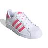 Adidas Originals SUPERSTAR J Leather Abrasion Resistant Low top Skateboard Shoes Bright White Powder Unisex FW0773