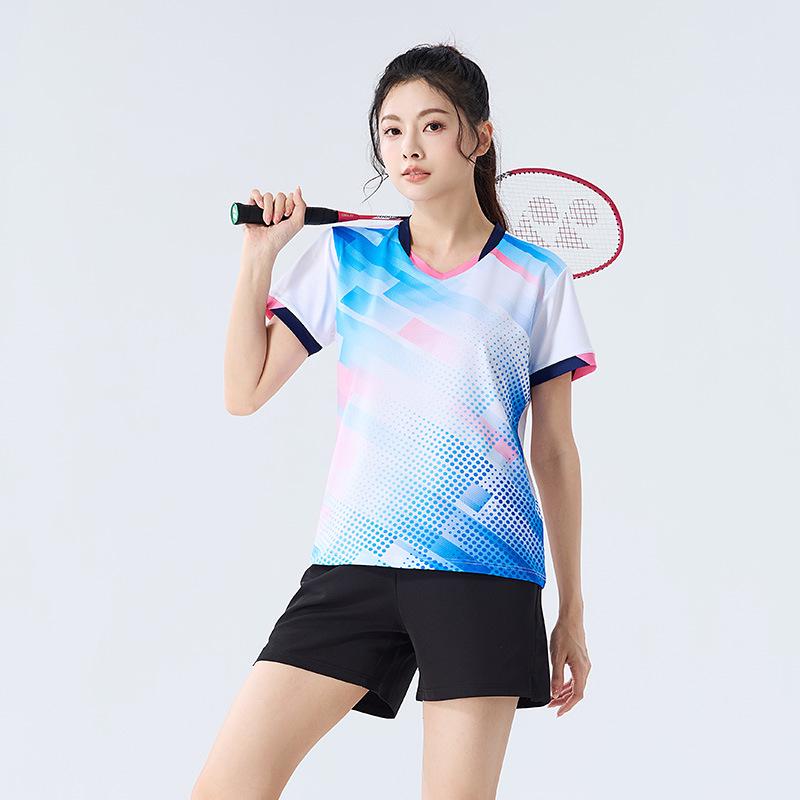 Quick-Dry Breathable Badminton, Tennis & Volleyball Uniform Set for Women & Men with Printed Numbers