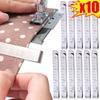 10-1PCS Metal Sewing Clips Stainless Steel Hemming Ruler Clip for Fabric Measuring Quilting Home DIY Sewing Fixing Accessories