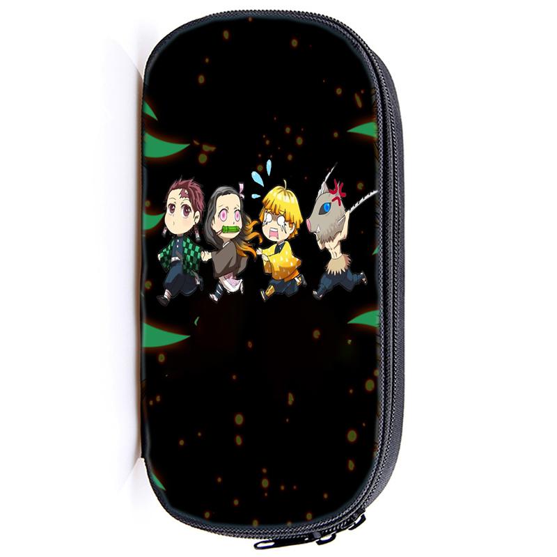Demon Slayer Kamado Tanjirou Pencil Case Nezuko Boys Girls Kids Zenitsu Kimetsu No Yaiba Pencil Box Students Anime Pen Bags Children Gifts