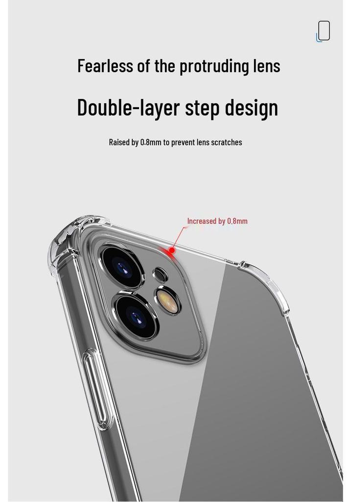Transparent Soft Shell Case for iPhone 13, 14, 15, 16, and 17: Ultra-Thin, Anti-Fall, Four-Corner Protection