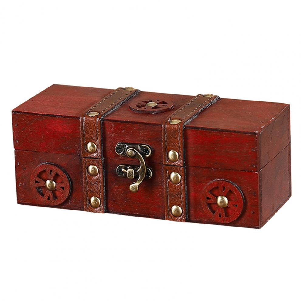 

Classic Wooden Trinket Box Elegant Vintage Wooden Jewelry Box for Women Classic Treasure Storage Case for Rings for Girls