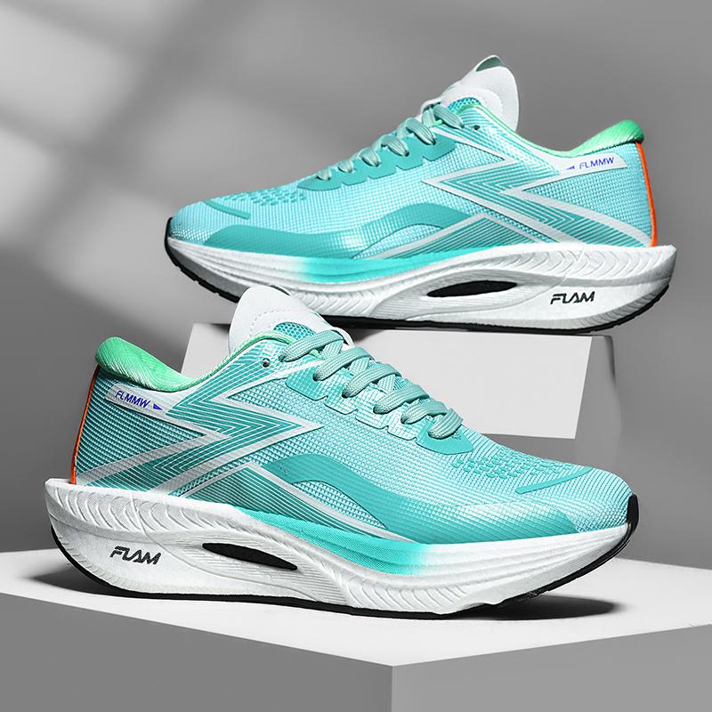 Zapatillas de Correr Placa de Carbono Especialidad Maratón Hombres Deportivas Transpirables Ligeras Para Mujer Felpa Comodidad Deportivas Antideslizantes Zapatillas Deportivas