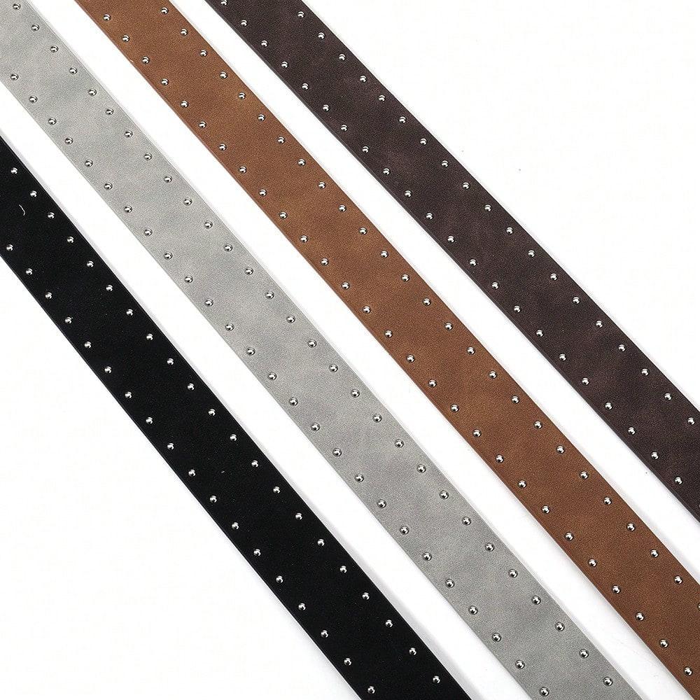 Velvet Rivet Belt, Spicy Girl Needle Buckle Women's Belt, Retro Personality Hip-Hop Jeans Belt
