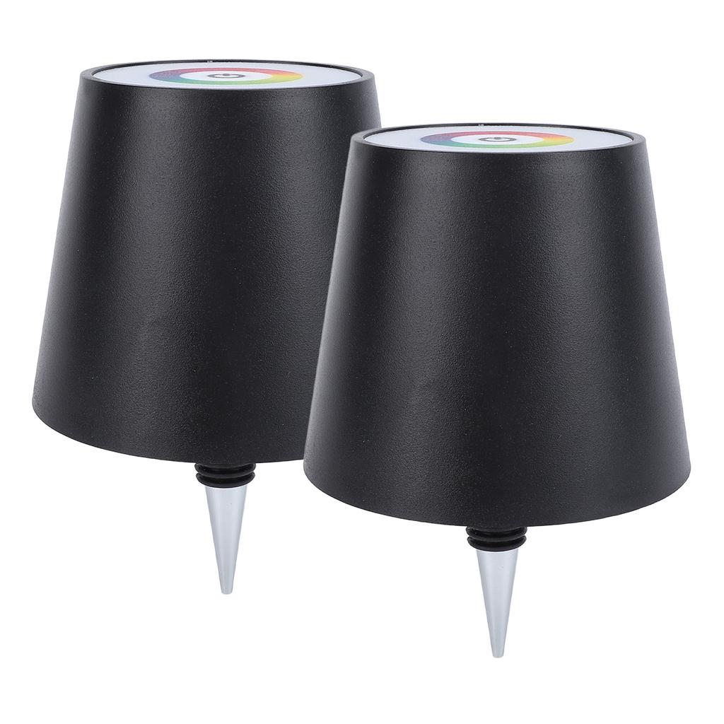 2pcs Cordless RGB Bottle Lamp Stylish Minimalist Embedded Touch Control Rechargeable Wine Bottle