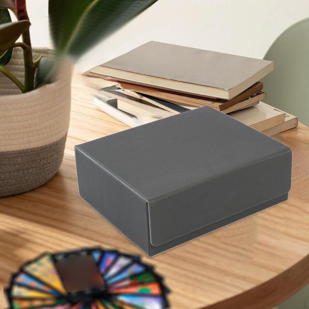 Trading Card Storage Box Triple Compartments Scratch Resistant Deck