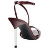 Zara Sandali con Tacco Metallico e Cinturino alla Caviglia in Vernice Bordo Donna 13810510624