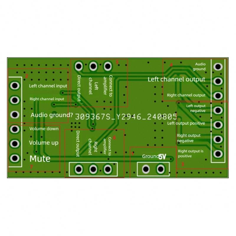 Zweikanal-Elektronischer Lautstärkeregler 2x3W Audio-Leistungsverstärkerplatine für die Klanganpassung in verschiedenen Anwendungen