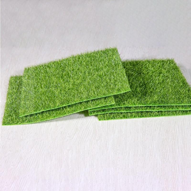 Artificial Grass Lawn Green Fake Plants For Garden Decor Building Model Supplies