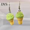 Women Dangle Earrings 1 Pair Cute Ice Cream Earrings, Fun Imitation Party Food Drop Summer Jewelry Gifts for Girls Ear