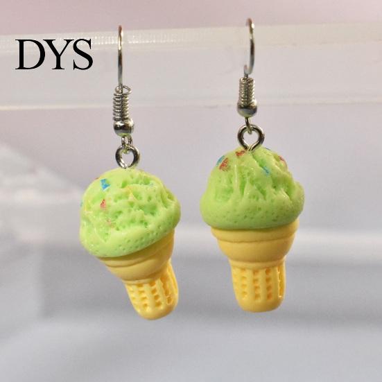 Women Dangle Earrings 1 Pair Cute Ice Cream Earrings, Fun Imitation Party Food Drop Summer Jewelry Gifts for Girls Ear