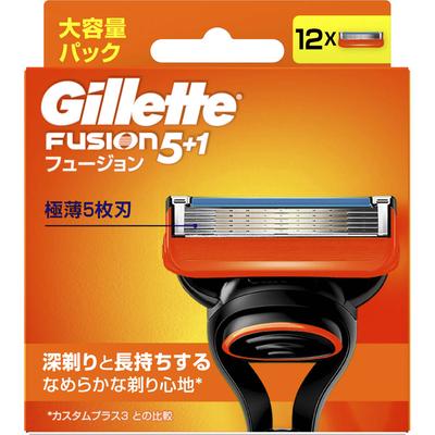 Gillette Fusion Manual, 12 Replacement Blades Men's Replacement Blades Razors for Men Place the Used Blade In an Empty Space In the Case and