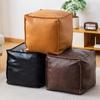 Fashion PU Leather Storage Leg Bench Cube Non-Slip Clothes Storage Chair Large Capacity Minimalist Ottoman Seat Living Room