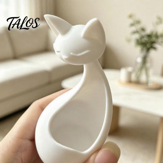 Ornaments Decor For Home Cat Minimalist Abstract Sleeping Statue 3d Printed Matte White Hollow Ornament Lightweight Pla Tabletop Decor Mini