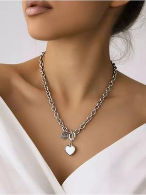 Módny náhrdelník, Náhrdelník v tvare srdca, Dámsky náhrdelník Darček