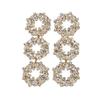 Niche Design Geometric Hoop Earrings Personality Earrings High-end Cold Feng Shui Diamond Earrings Earrings Silver