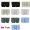 10 PCS Men's Cotton Panties Intimate Underwear Homme Boxers Thermal Shorts Sexy Lingerie Underpants