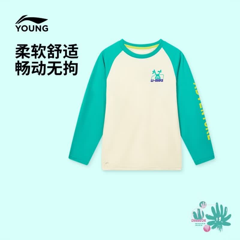 LI-NING Boys Quick-Dry Long-Sleeve T-Shirt 160