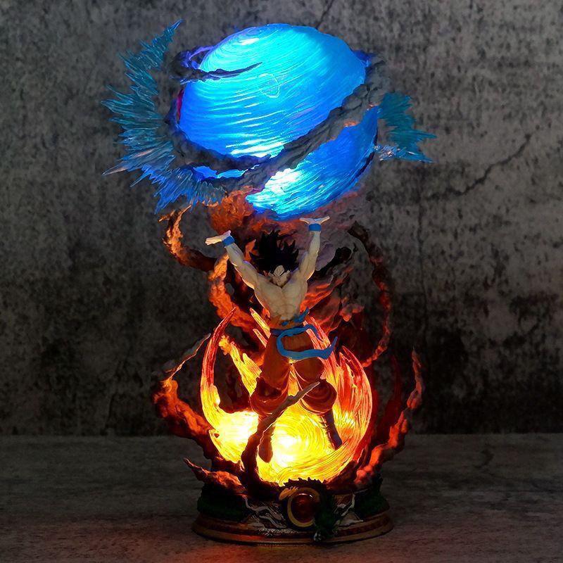 LS Spirit Vitality balloon Wukong SSj3 Super Saiyan Dragon BallZ 9.05Inch/23cm Can be move Skill glowing PVC Battle Figure Toys