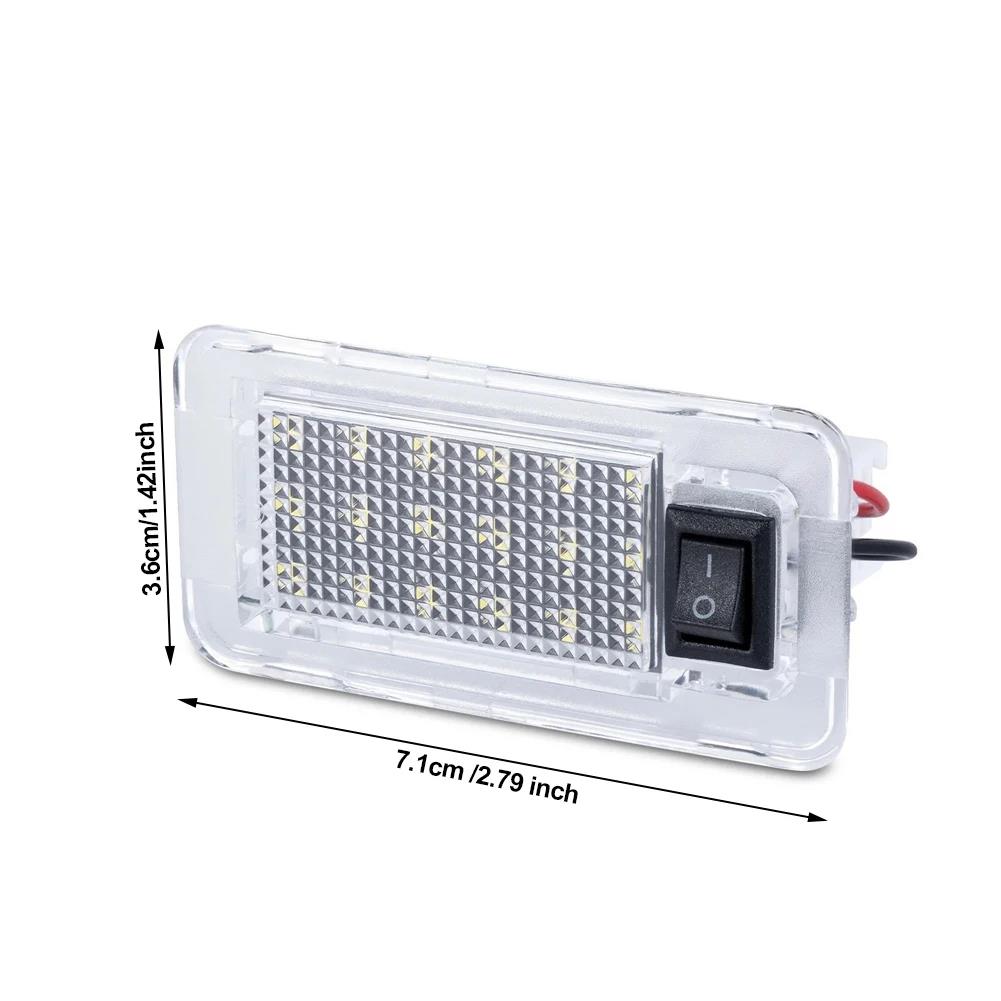 Car LED License Plate Lights with Switch Luggage Trunk Light Number Plate Lamp Car Lights For Toyota RAV4 MK5 Prius Siena Venza License Plate Lights