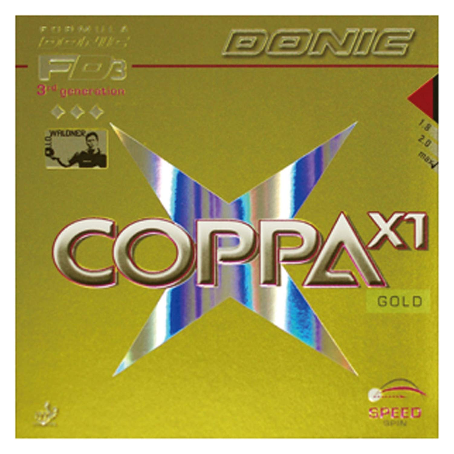 

DONIC Coppa X1 Накладка для настольного тенниса AL052, Красная, 2,0 мм,