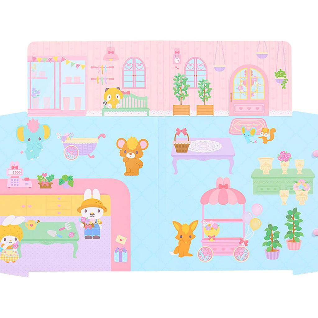 Sanrio My Melody Playable Sticker Paper Ages 3 and 155209 Set, Mount (PP Coated), Stickers PVC, Toy, Children, Up,