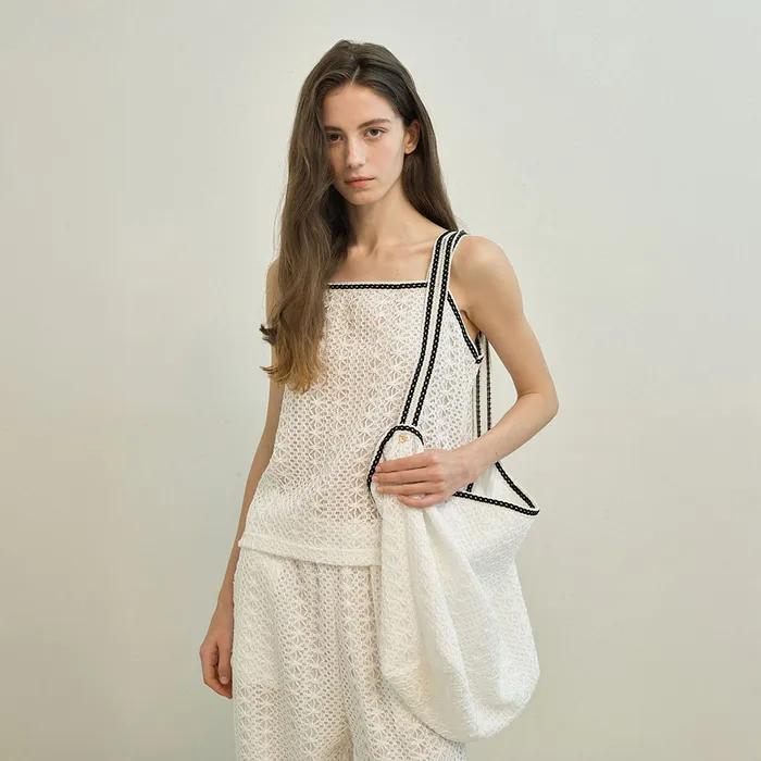 Cyndi Lace Bag _ Ivory