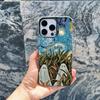 Case For iPhone 13 Mini 12 Pro Max 15 14 11 16 Pro Max Plus Aesthetic Cute Ghost Art Shockproof Matte Laser Back Covers