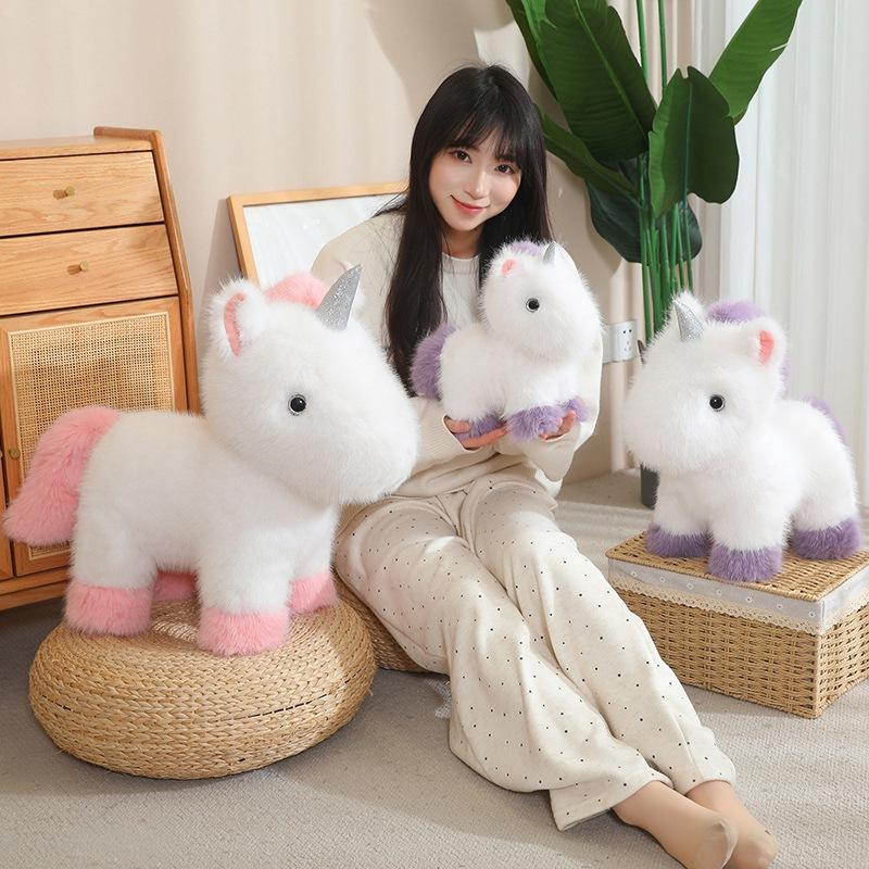 Girl'S Heart Dream Unicorn Doll Plush Toy Pink Unicorn Doll Girl Soothing Doll