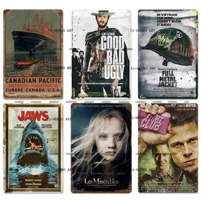 Classic American retro Films Metal Sign Old Movie Metal Plaque Poster Vintage Wall Plate Bar Club Wall Decor Retro Home Bedroom