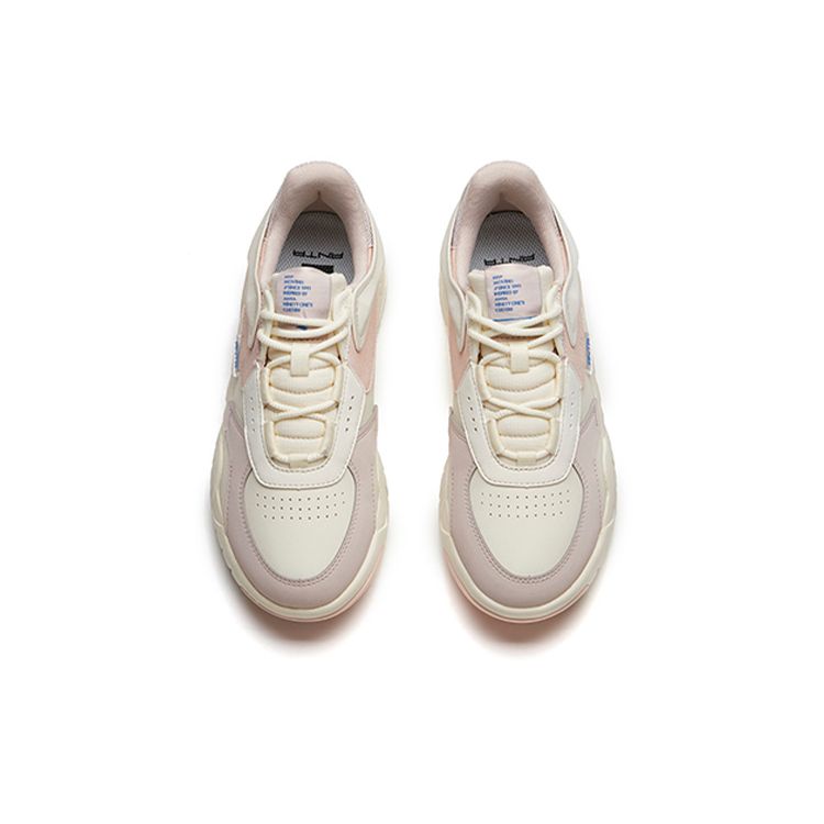 Anta Lifestyle Series Trendy Versatile Sports Low-Top Skate Shoes Women Sneaker White Gray 922138051-3