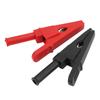 10pcs Electric Test Clip Brass Red Black 4mm 0.2in Hole 20mm 0.8in Open Type Copper Testing Clamp for Power Test