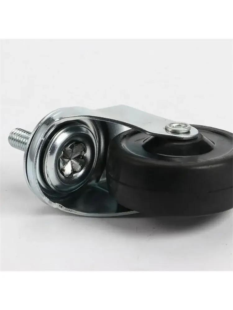 4 Pcs/Lot 2.5 Inch Caster M8/M10/M12 Wear-Resistant Truck Sliding Screw Rubber Universal Wheel Furniture / Cabinet Rolling
